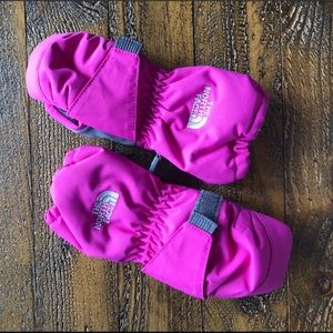 2t girls north face mittens/gloves